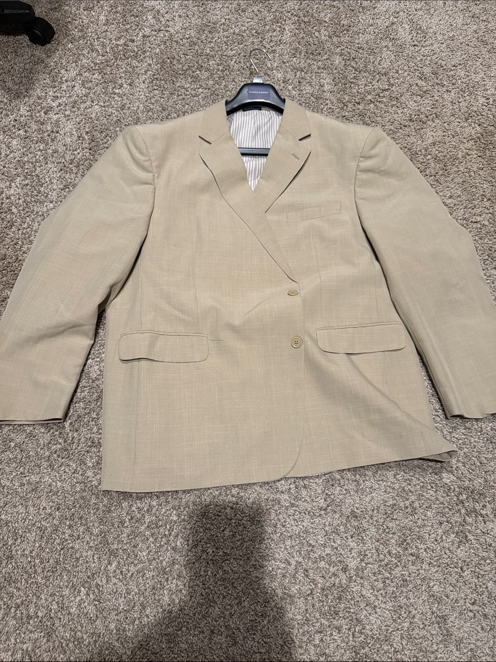 Stafford Beige Two-Button Sport Coat